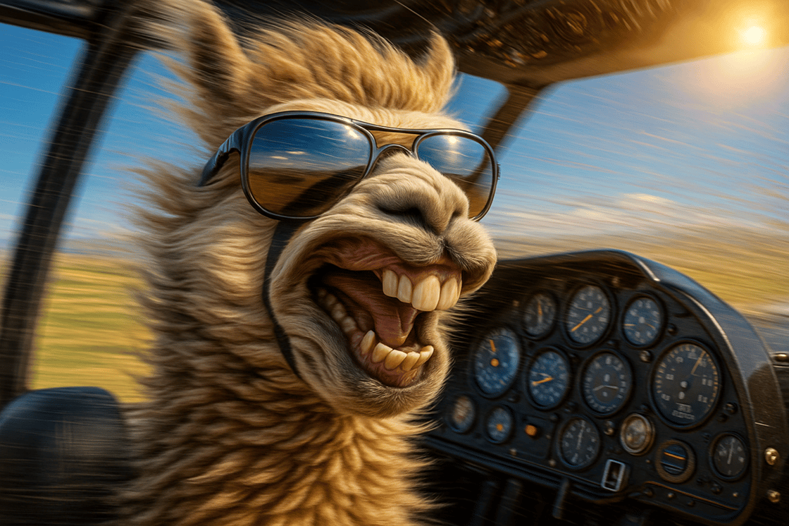 distorted face llama